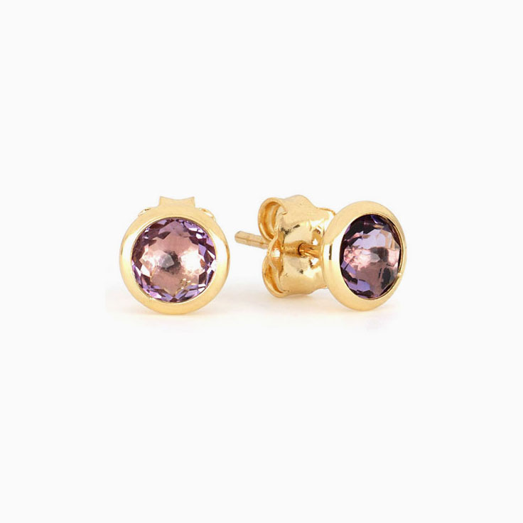 Luna Earrings With Purple Amethyst