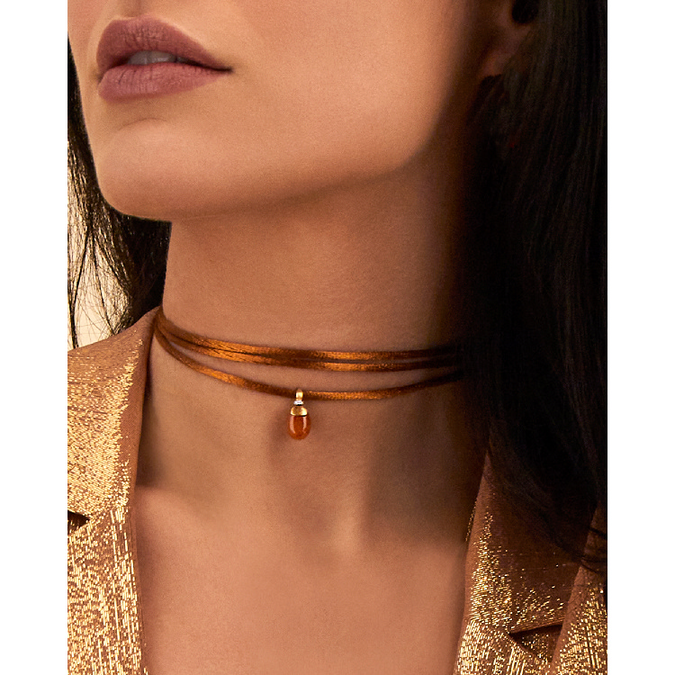 Orange Aventurine Multi Layered Necklace