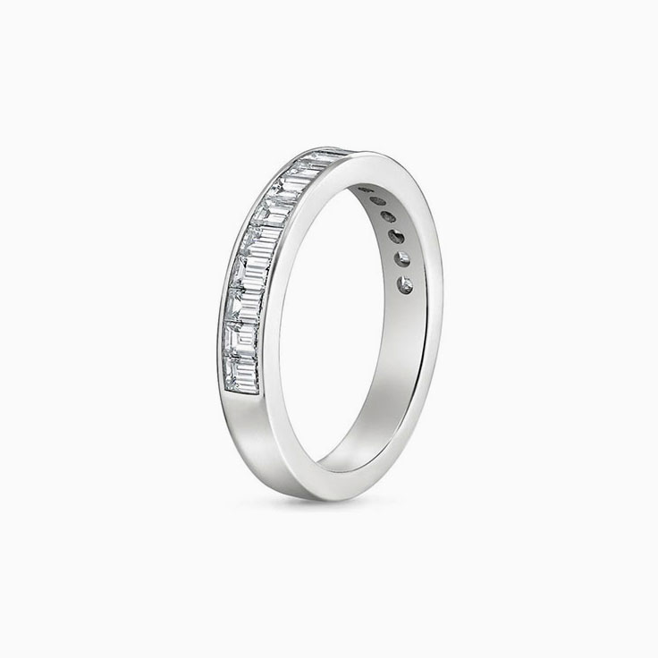Channel Set Baguette Diamond Engagement Ring