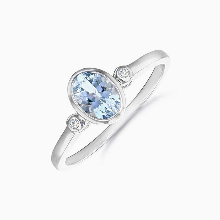 Vintage  Aquamarine Ring