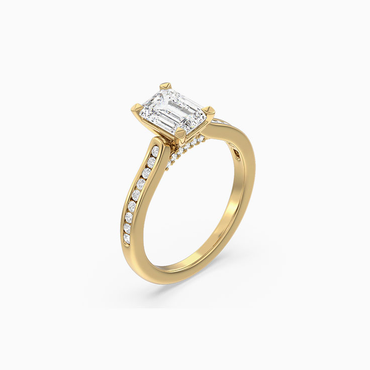 Emerald Cut Lab Grown Diamond Engagement Ring