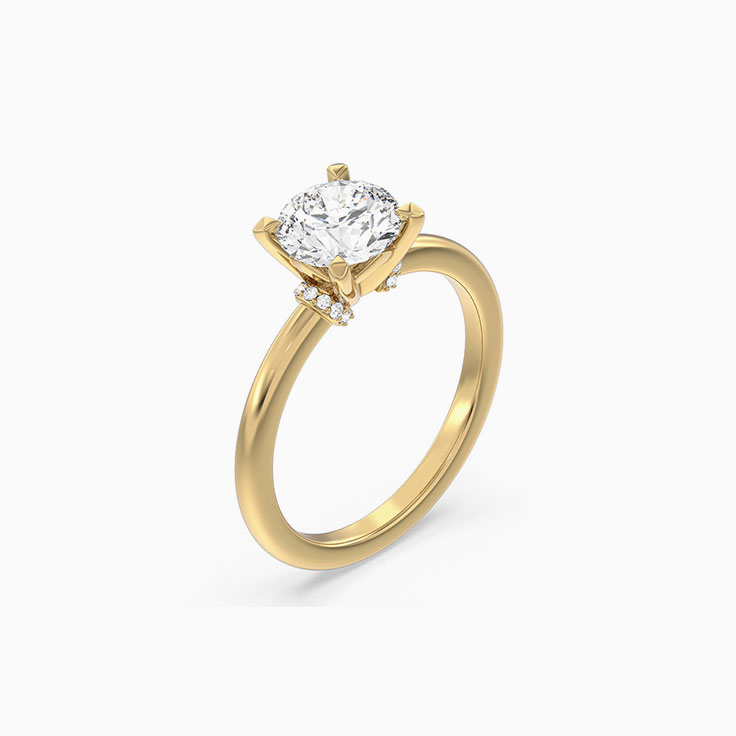 Elegant Lab Grown Round Solitaire Diamond Engagement Ring