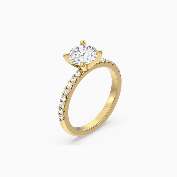 Half Eternity Womens Lab Diamond Engagement Ring