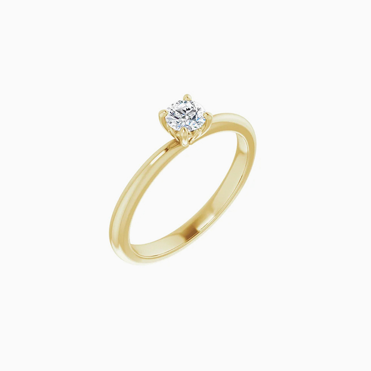 4 prong round engagement ring