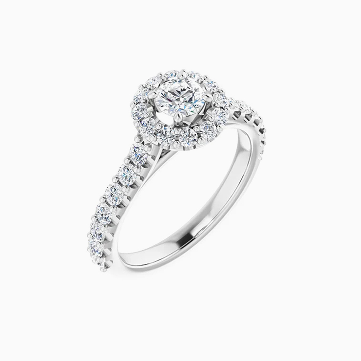 1 carat halo engagement ring