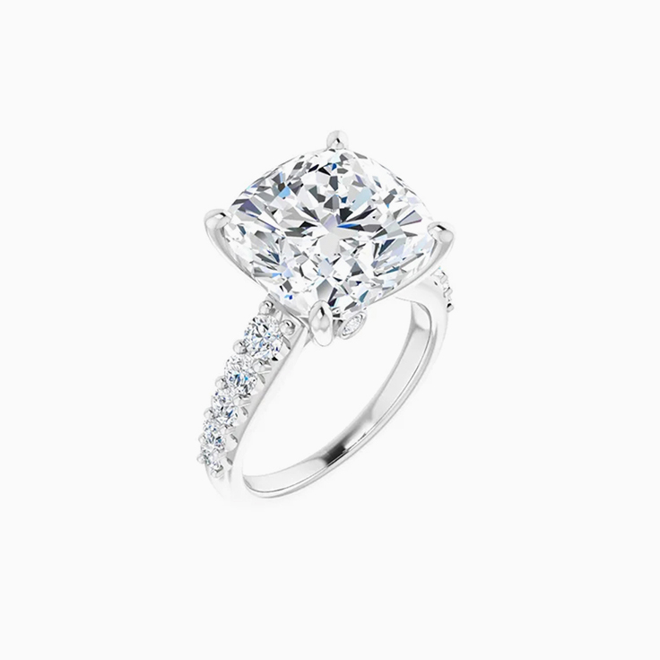 1 carat cushion cut diamond ring