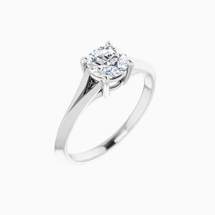 1 carat round diamond knife edge solitaire