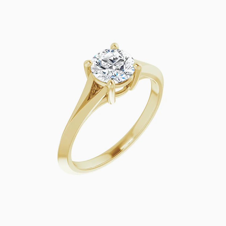 1 carat round diamond knife edge solitaire
