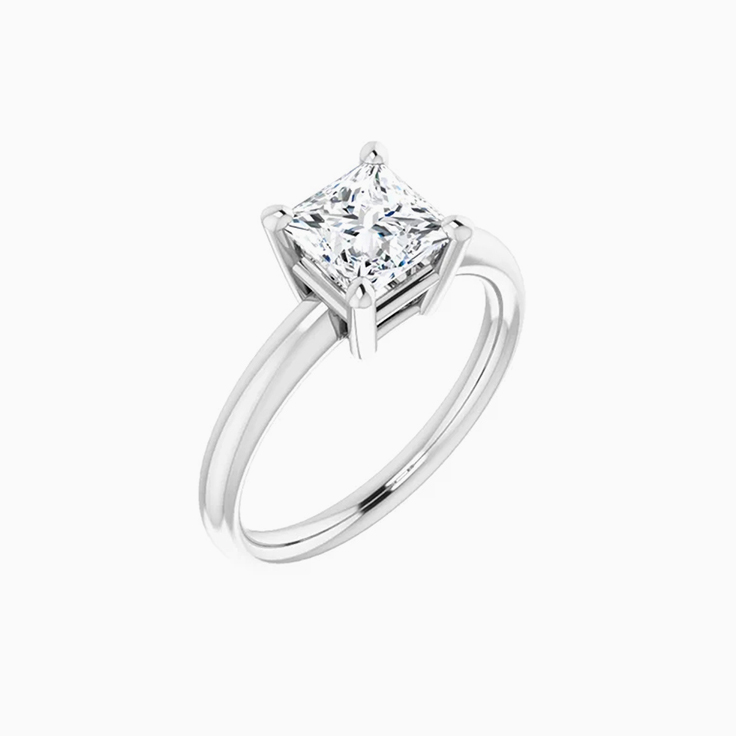1 carat princess cut solitaire ring