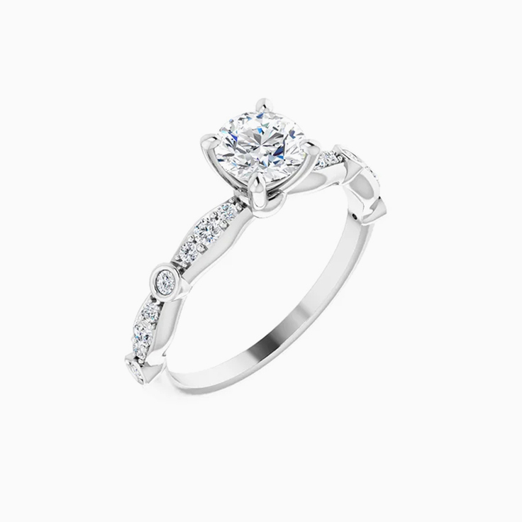 1carat round engagement ring