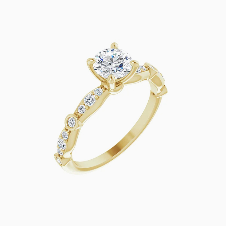 1carat round engagement ring