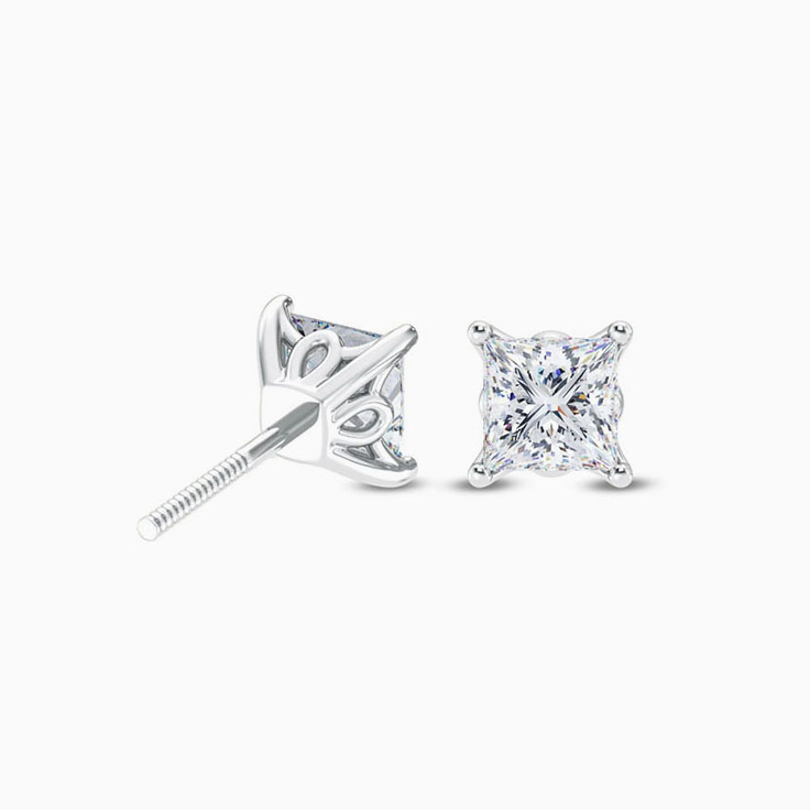 Lab created diamond studs
