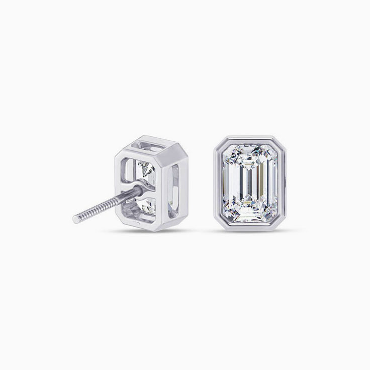 Lab diamond earrings