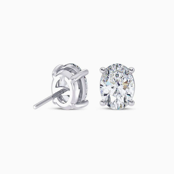 Man made diamond earrings