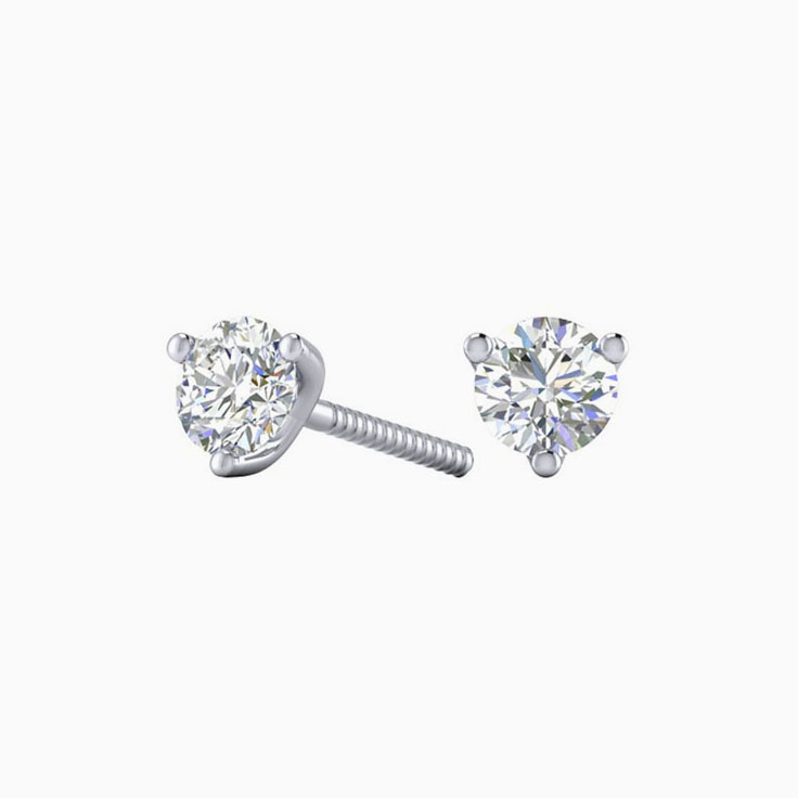 Lab diamond earrings stud