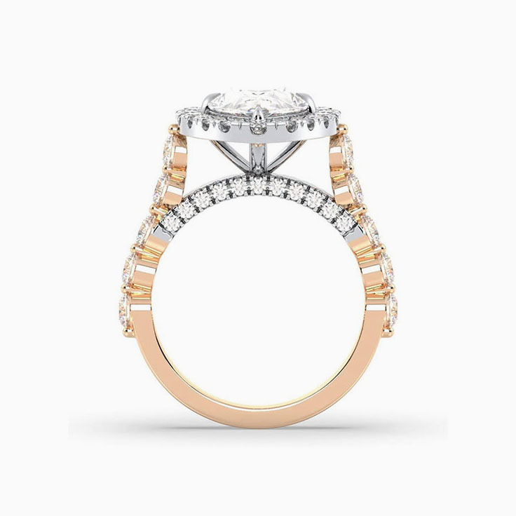 2 carat pear cut diamond ring