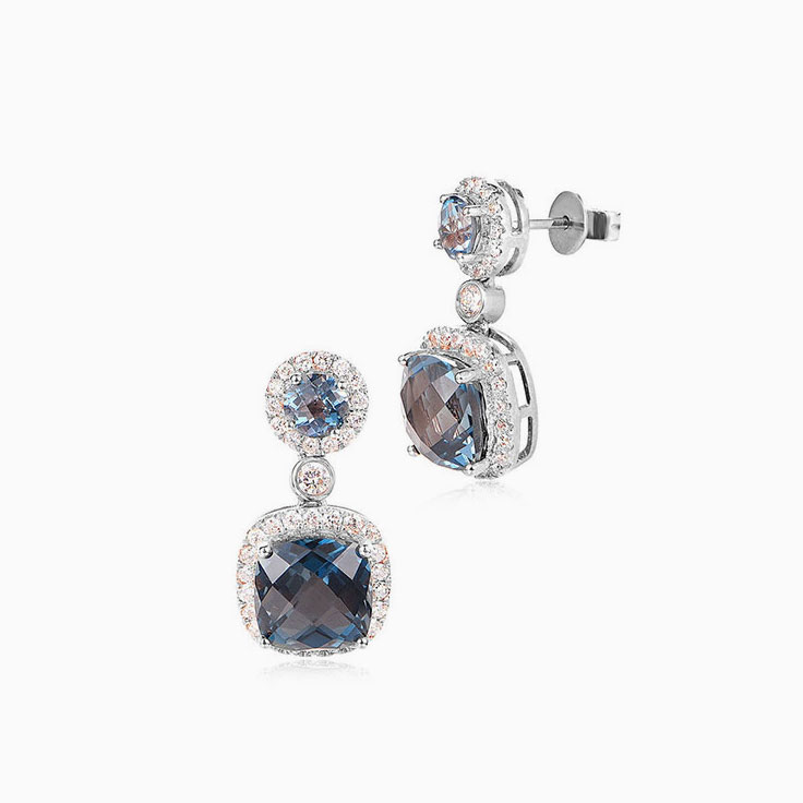Gemstone and Diamond earrings