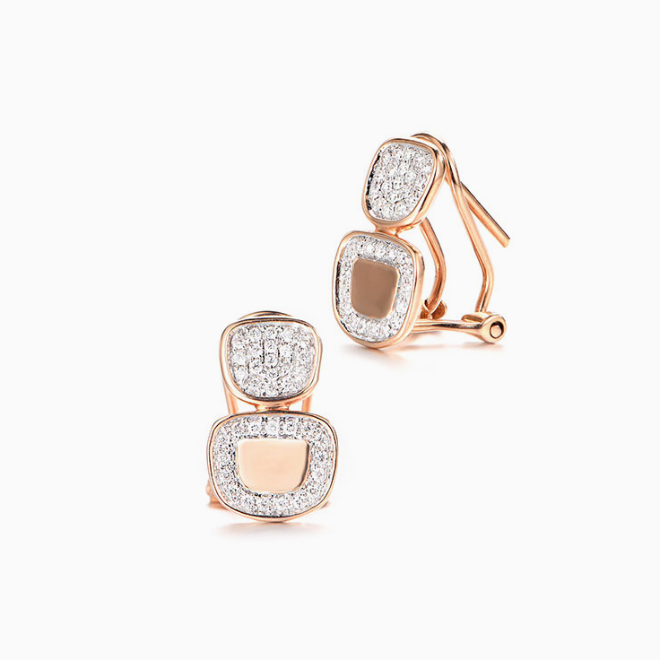 Rosegold Pave Earrings