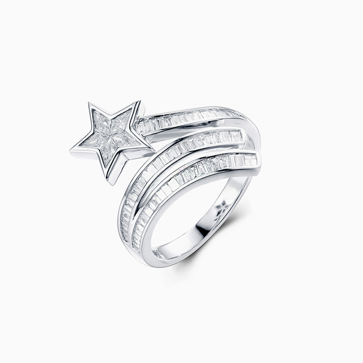 Star Baguette Diamond Ring