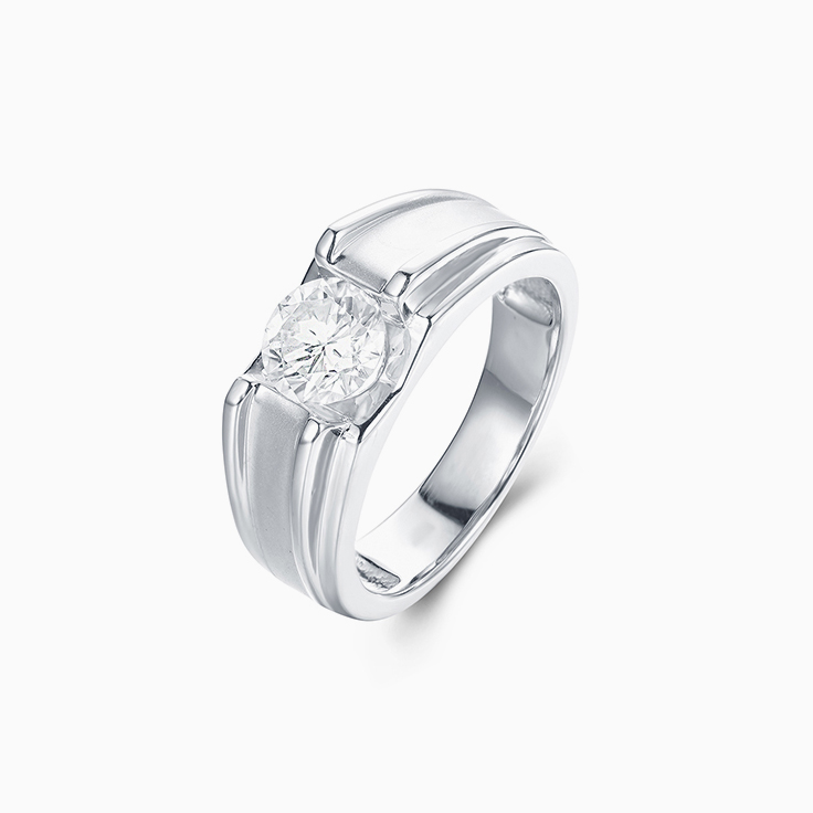 Tension set diamond wedder