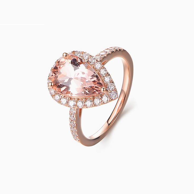 Morganite and Diamond Ring
