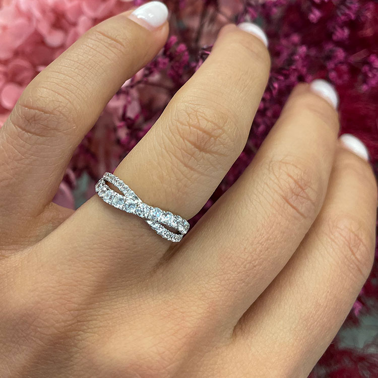 Crossover Diamond eternity ring 2570