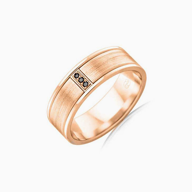 Black Diamond Mens wedding ring F3854