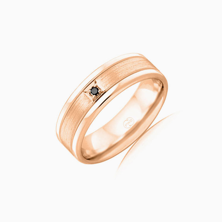 Black Diamond Mens wedding ring F4009