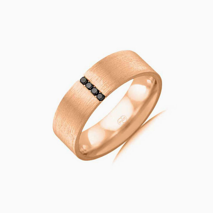 Black diamond mens wedding ring F4083