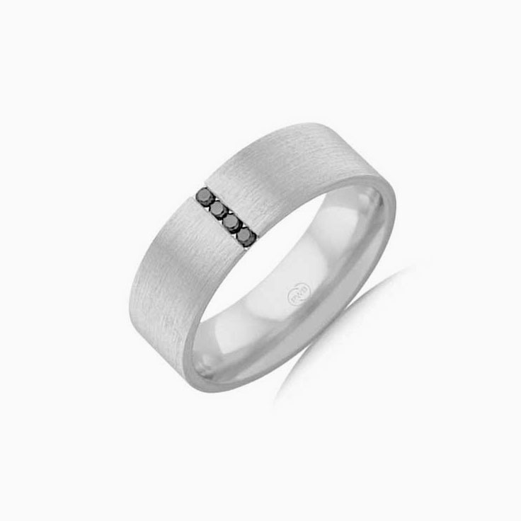 Black diamond mens wedding ring F4083