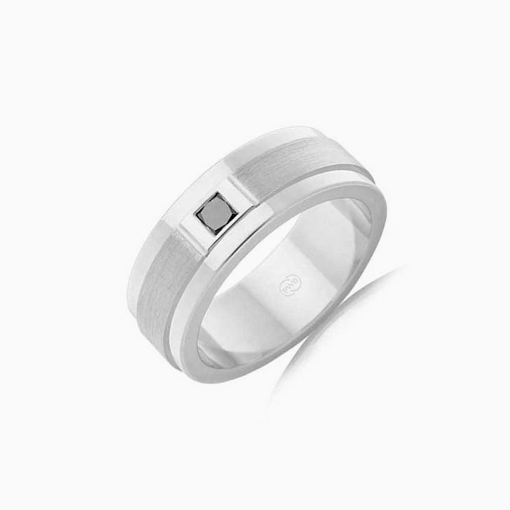 15point Black diamond ring F4286