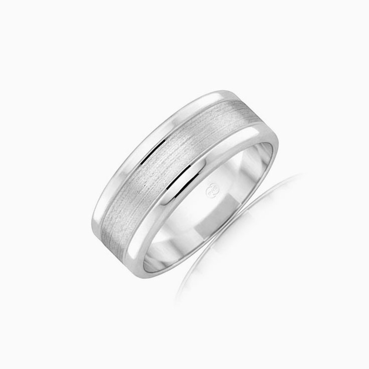 Centre Matt Wedding ring F2702