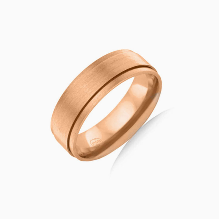 Brushed finish mens ring J1298