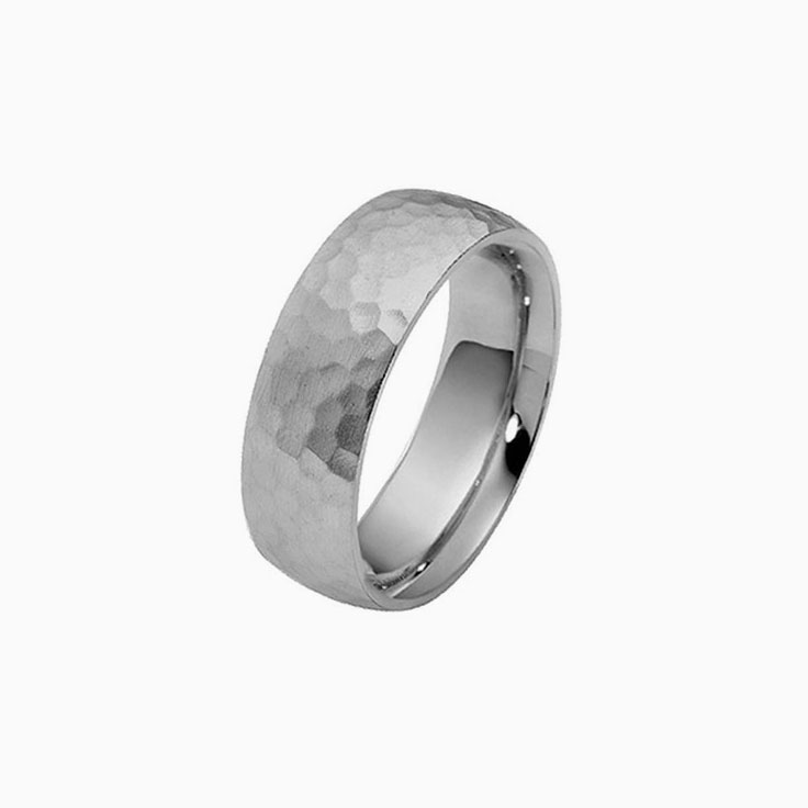 Classic Hammered Finish Wedding Ring