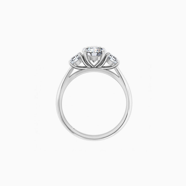 Round Brilliant Cut In a trilogy setting  Enagagement Ring