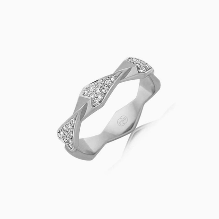 Patterned Diamond Dress ring F4162