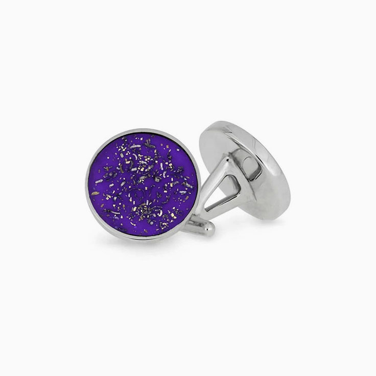 Purple stardust cufflinks