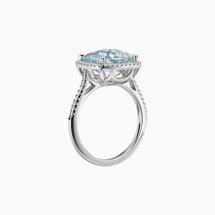 cushion Aquamarine ring