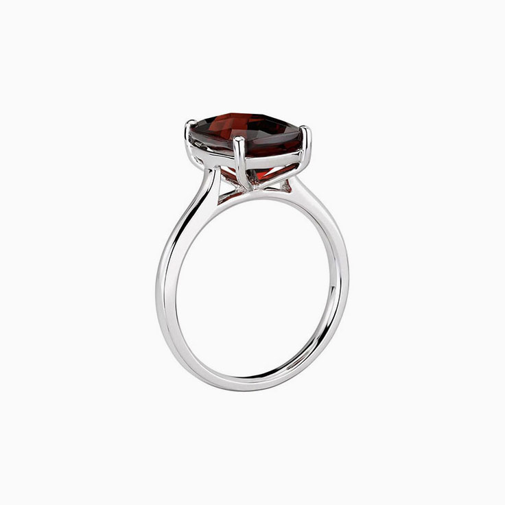 Garnet on a plain band