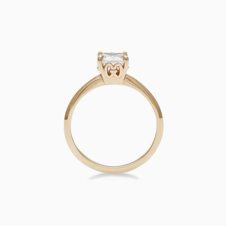 Classic Cushion cut engagement ring