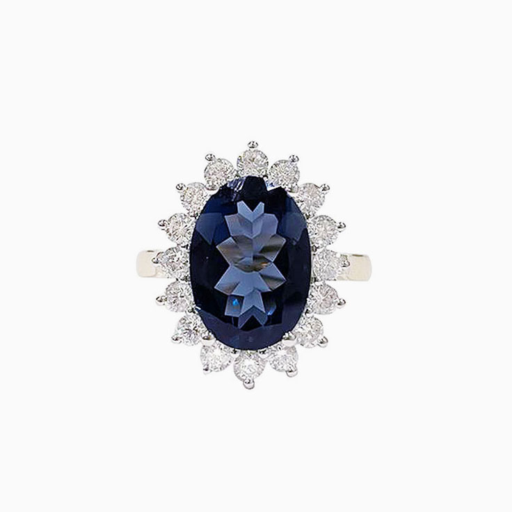 London Blue Topaz diamond ring