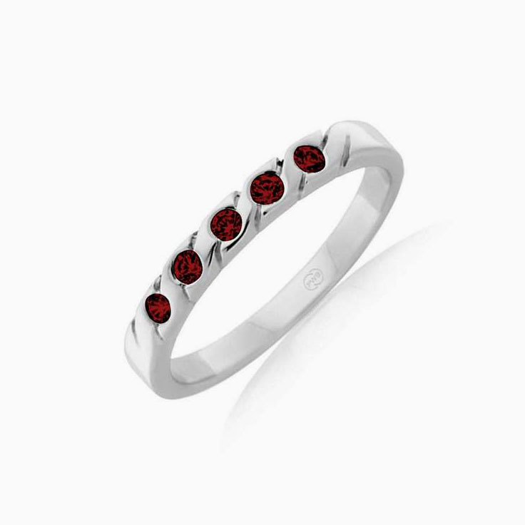 Drop set Ruby ring
