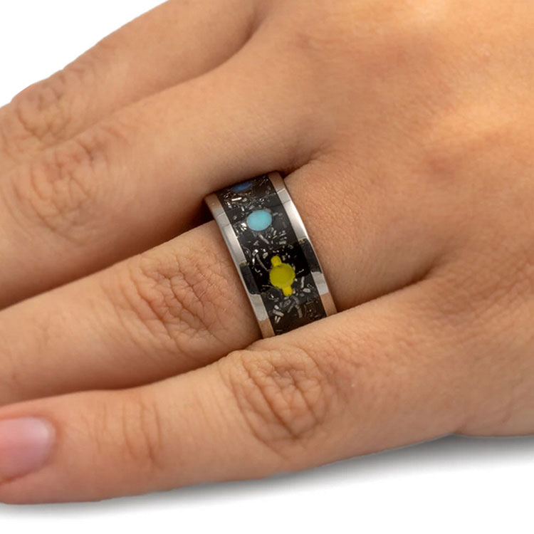 Gibeon Meteorite And Real Stardust Band