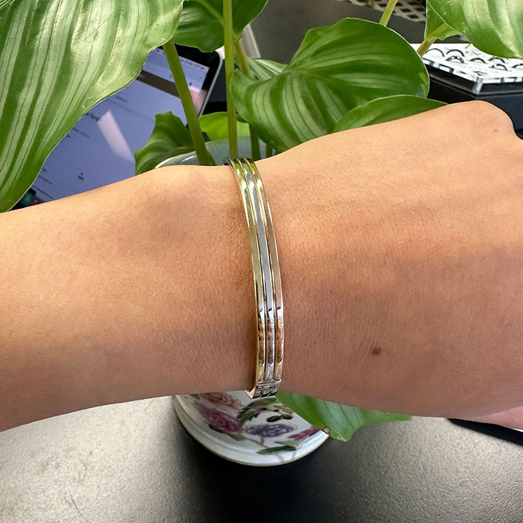 Italian Triple Tone Bangle