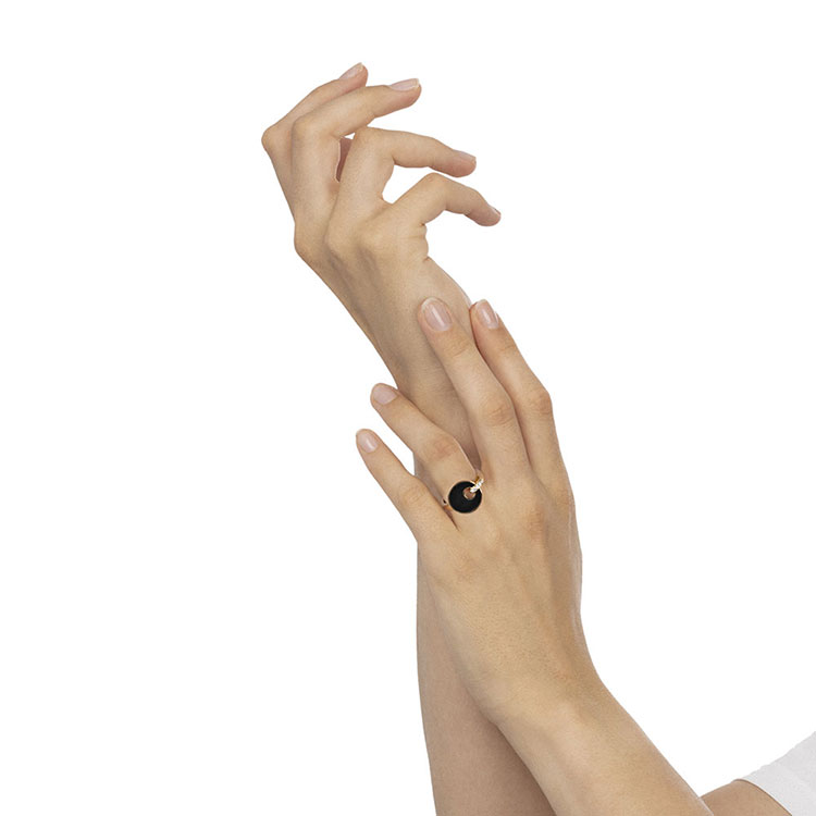Black Onyx With Diamond Ring