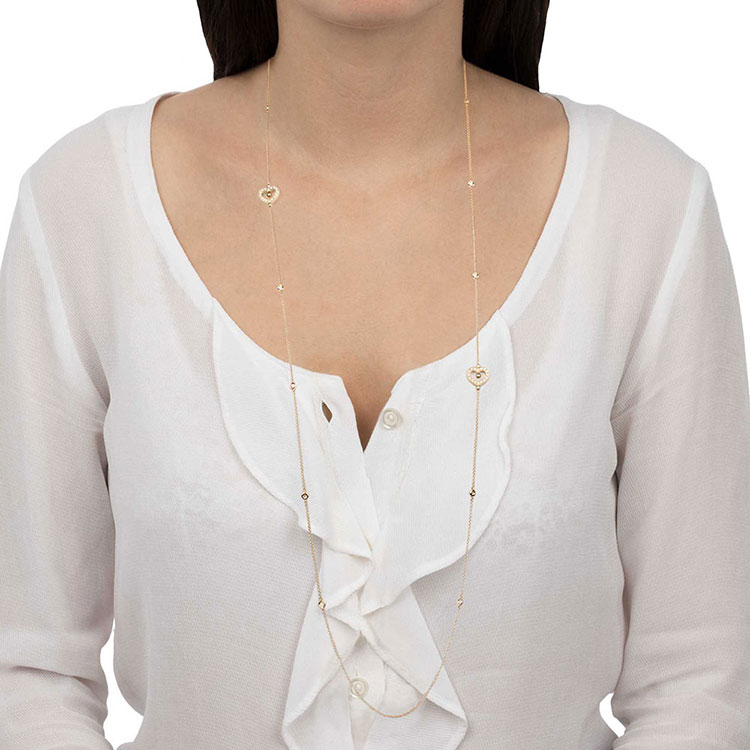Diamond and Gold Heart Necklace