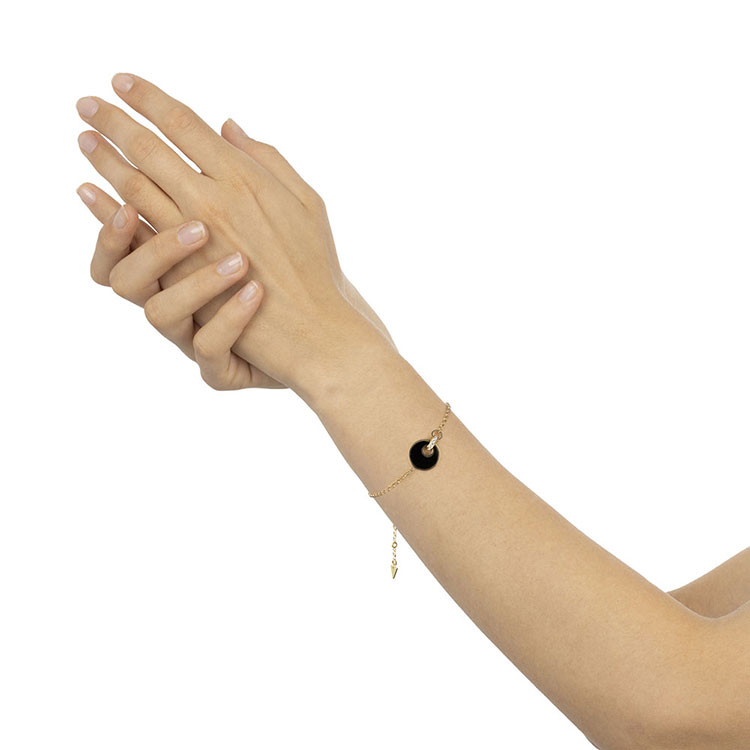 Black Onyx And Diamond Bracelet