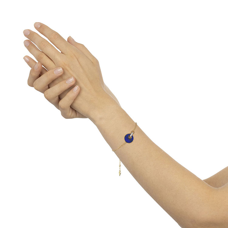 Diamonds And Lapis Lazuli Bracelet