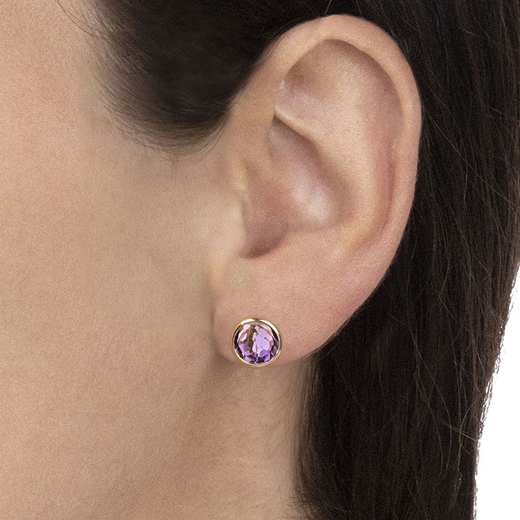 Purple Amethyst Studs