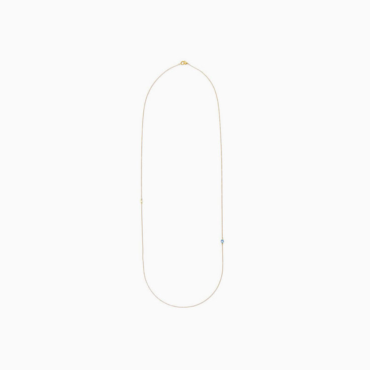 Milky Aquamarine Long Chain